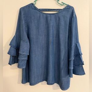 Alya Denim Swing Top Anthropologie Sz Large
